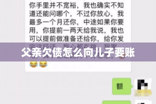 父亲欠债怎么向儿子要账