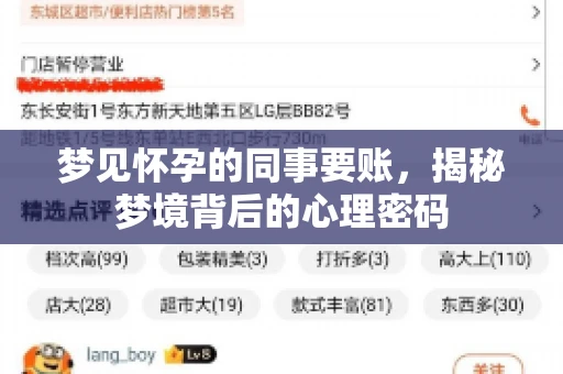 梦见怀孕的同事要账,揭秘梦境背后的心理密码 梦见怀孕的同事要账,揭秘梦境背后的心理密码