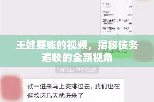 王娃要账的视频,揭秘债务追收的全新视角 王娃要账的视频,揭秘债务追收的全新视角
