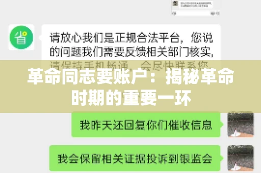 革命同志要账户：揭秘革命时期的重要一环