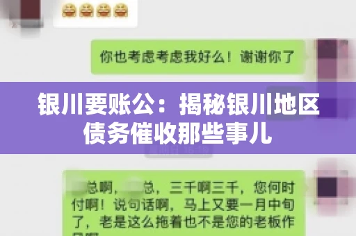 银川要账公：揭秘银川地区债务催收那些事儿