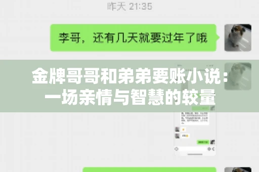 金牌哥哥和弟弟要账小说：一场亲情与智慧的较量