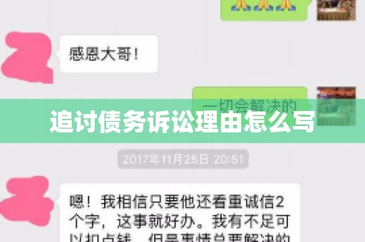 追讨债务诉讼理由怎么写