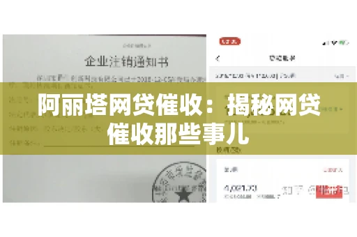 阿丽塔网贷催收：揭秘网贷催收那些事儿